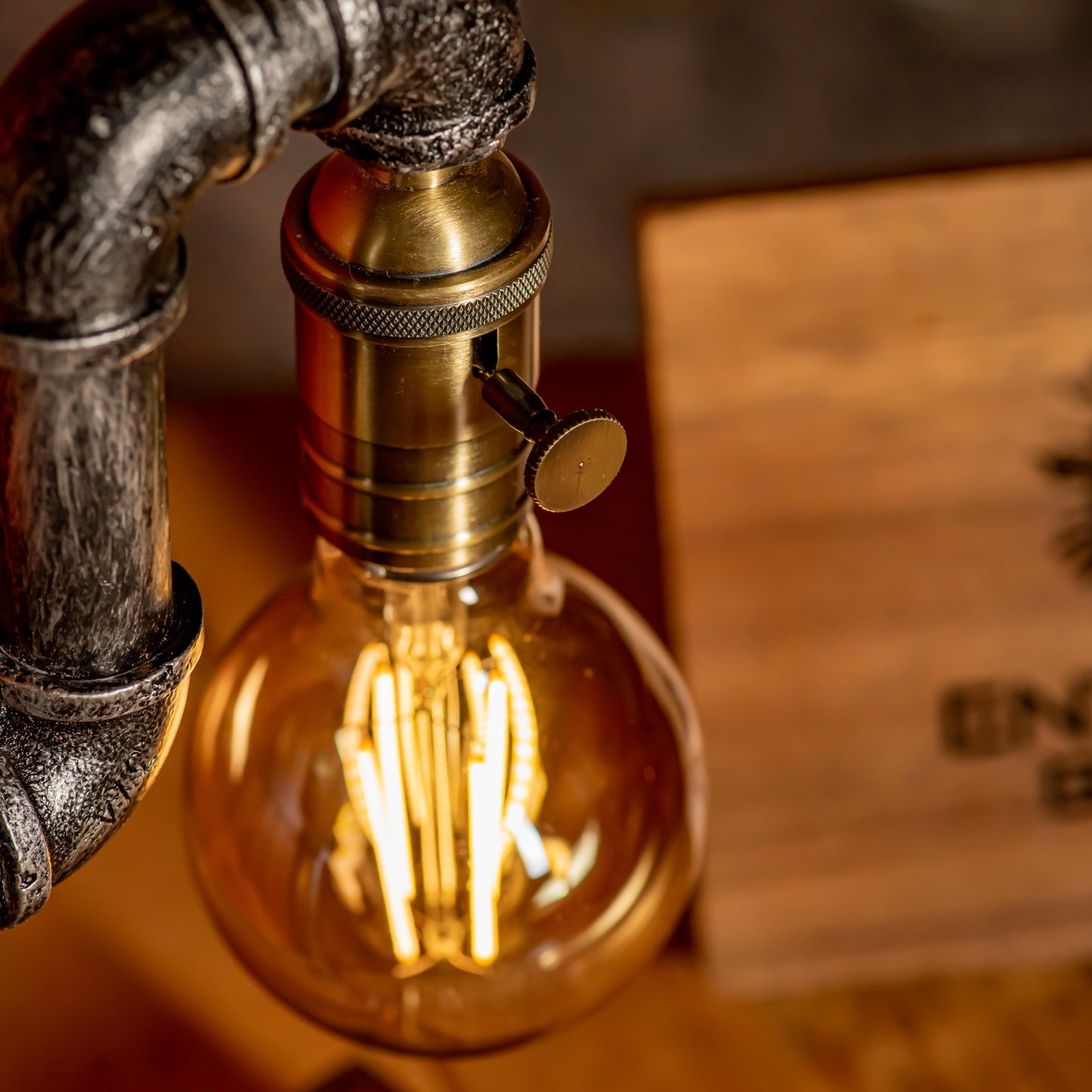 Aurora Steampunk Handmade Vintage Adjustable Pipe Lamp