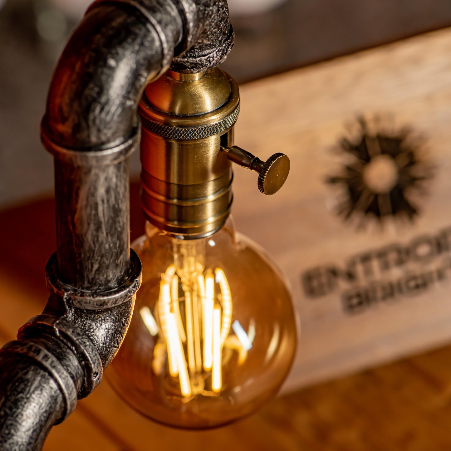 Aurora Steampunk Handmade Vintage Adjustable Pipe Lamp