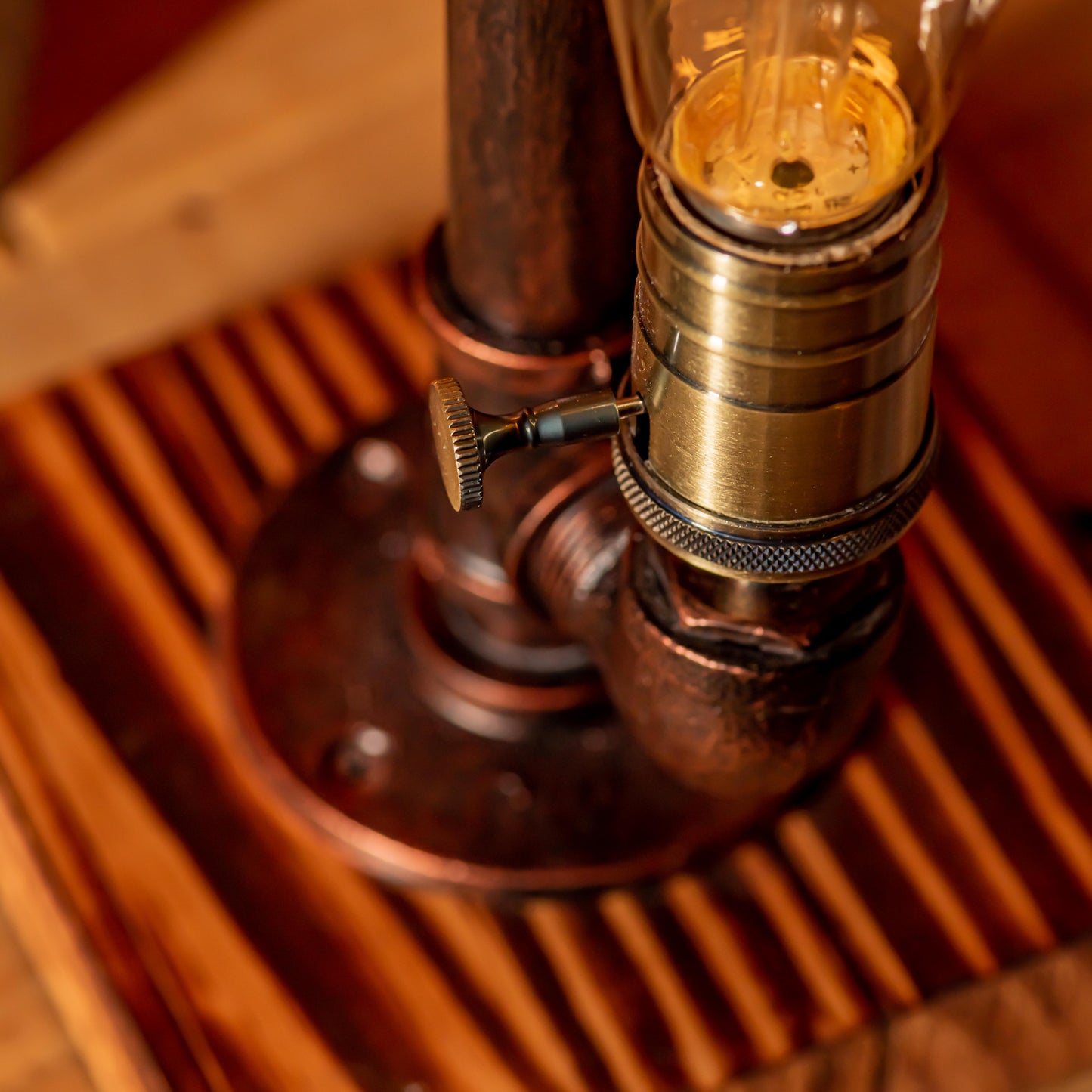 Nebula Steampunk Handmade Vintage Adjustable Pipe Lamp