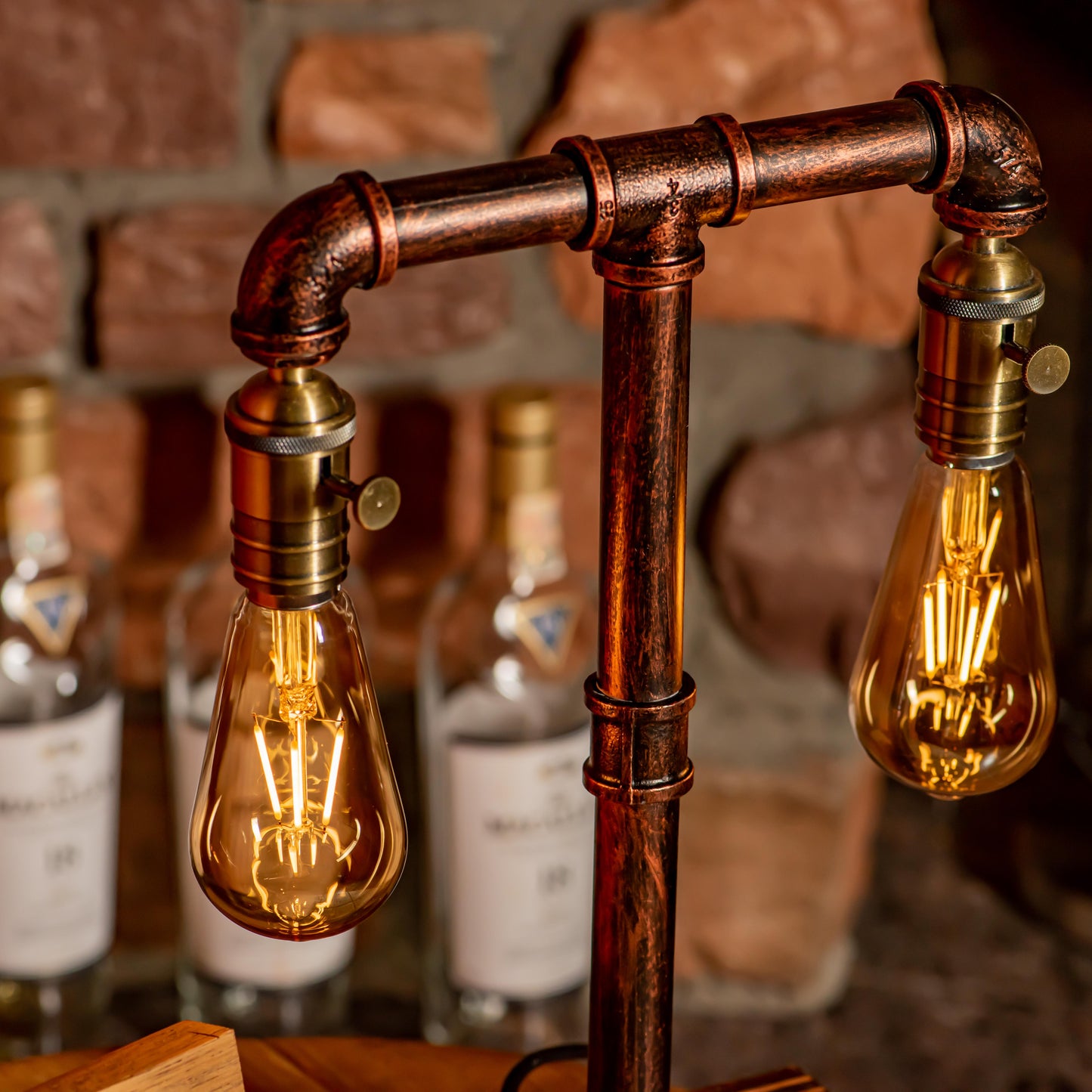 Twilight Steampunk Handmade Vintage Adjustable Pipe Lamp