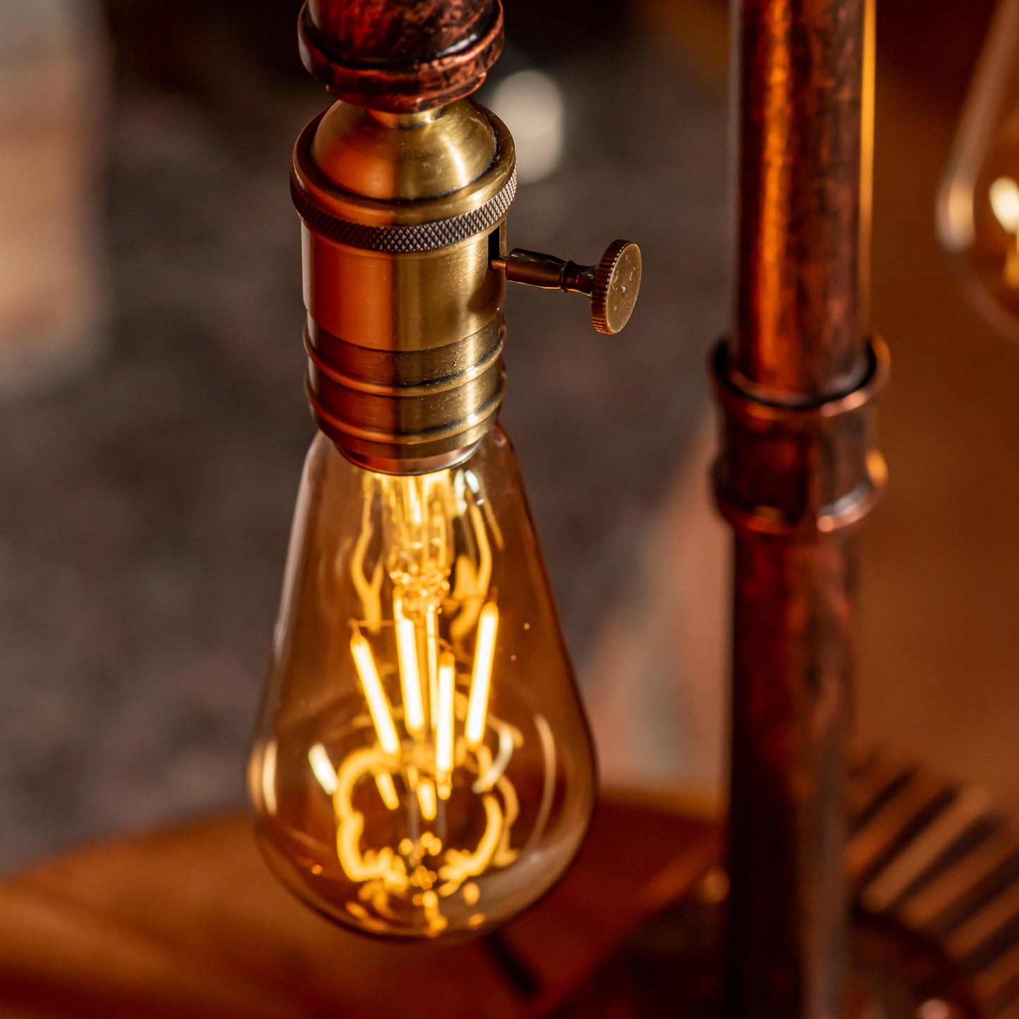 Twilight Steampunk Handmade Vintage Adjustable Pipe Lamp