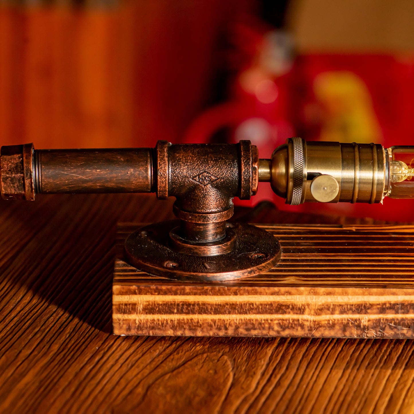Echo Steampunk Handmade Vintage Adjustable Pipe Lamp