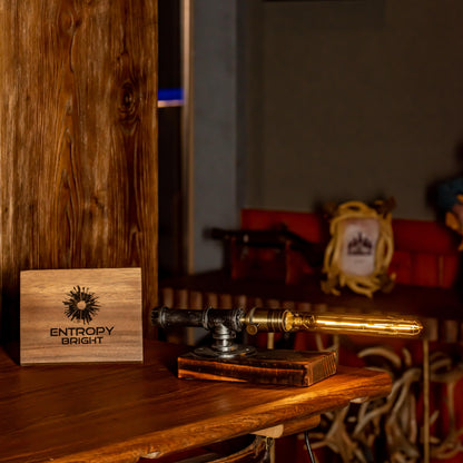 Lámpara de tubo ajustable vintage hecha a mano Steampunk Echo
