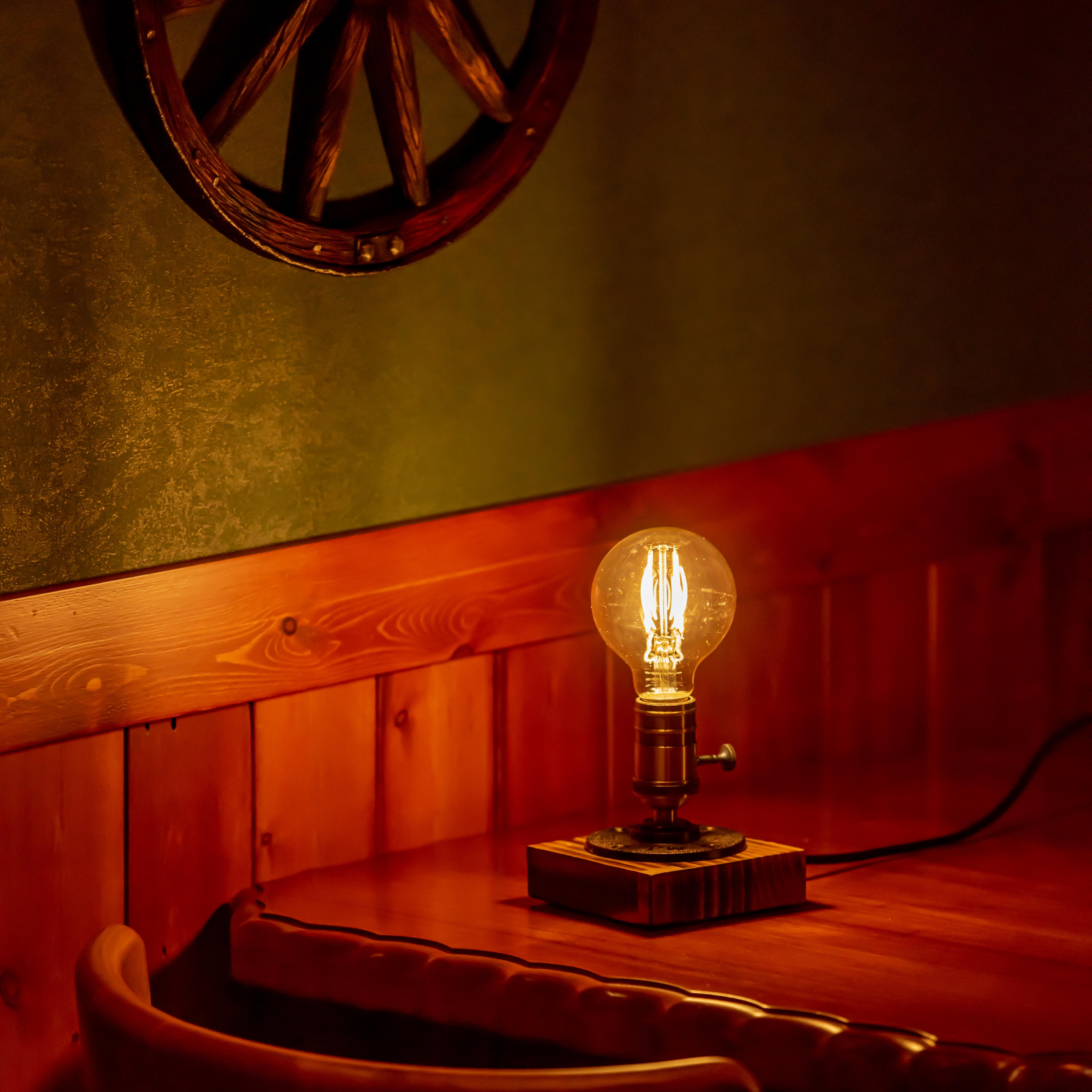 Lampe à tuyau réglable vintage faite à la main de style steampunk Edison