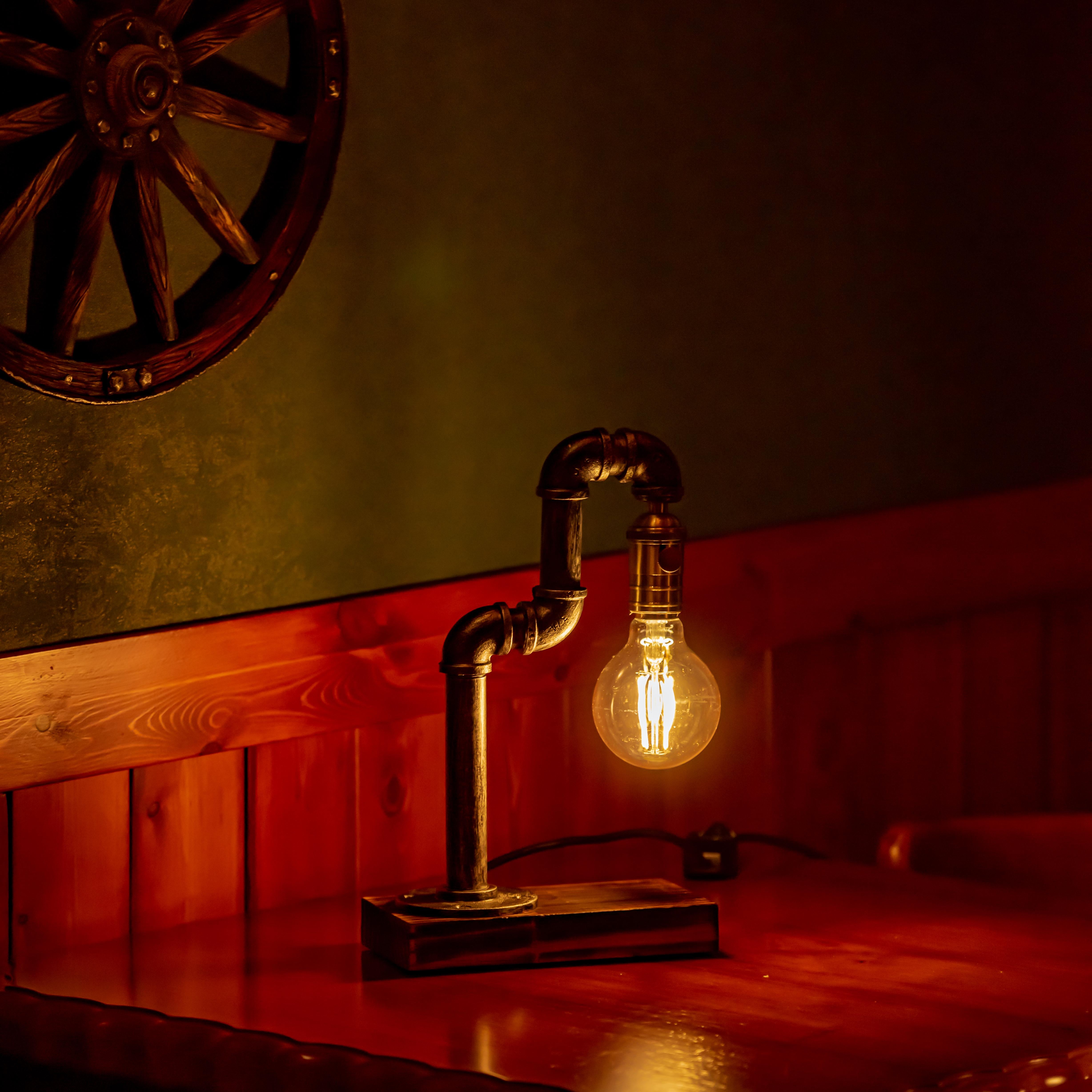 Lámpara de tubo ajustable vintage hecha a mano Steampunk Aurora