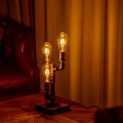 Lampe à tuyau réglable vintage faite à la main Steampunk Shadow
