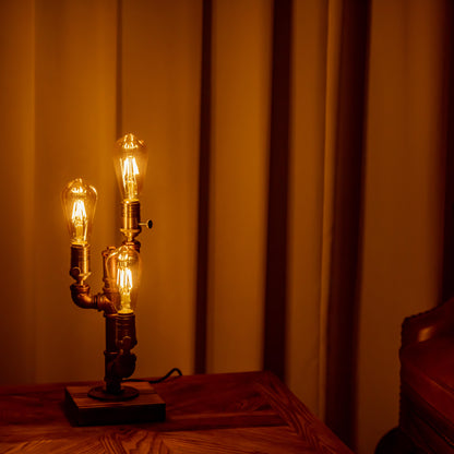 Lampe à tuyau réglable vintage faite à la main Steampunk Shadow