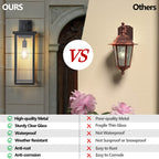 20"(H) Set of 2 Modern Outdoor Wall Lanterns  (No Bulbs)