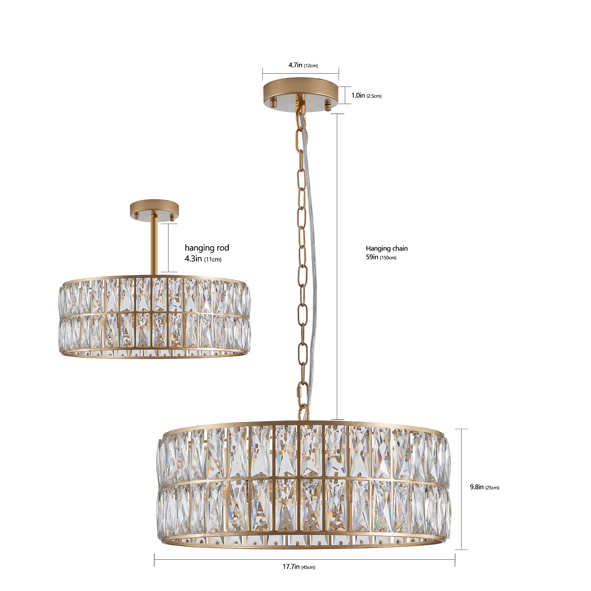 Modern Crystal Drum Chandelier – Timeless Elegance &amp; Radiant Glow