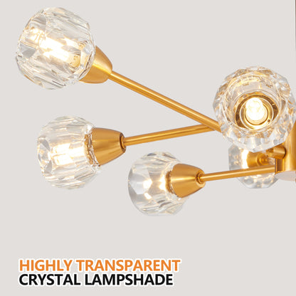 28" Modern Crystal Chandelier -Radiant Elegance &amp; Contemporary Charm