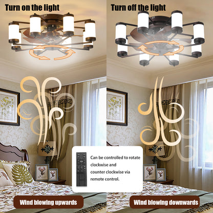 21.7" Low-Profile Ceiling Fan with Dimmable Light