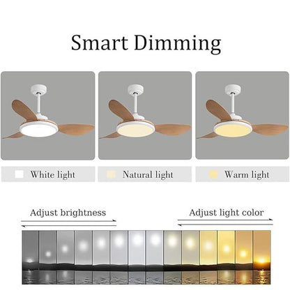 White Modern Ceiling Fan Lamp