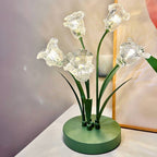 Crystal Bell Orchid Table Lamp