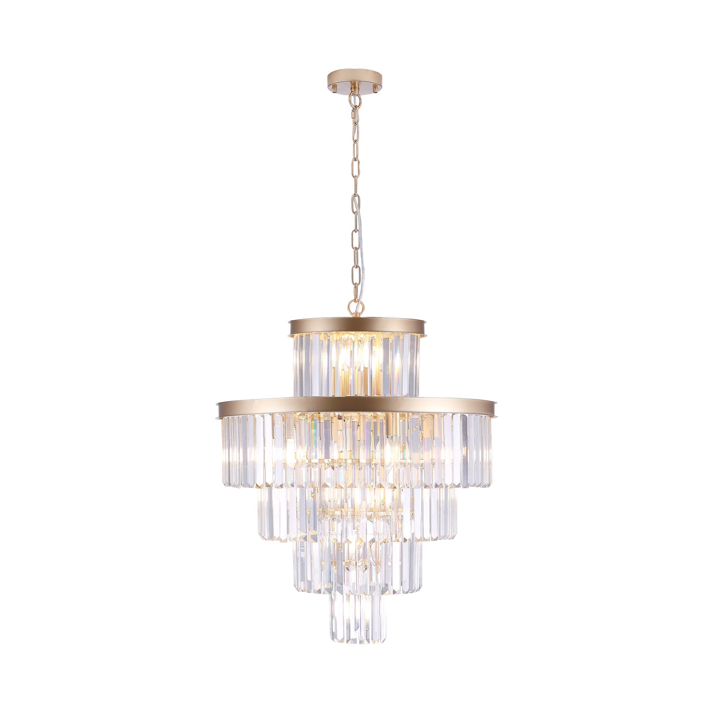 Golden Luxury Crystal Chandelier -Modern Ceiling Light Fixture