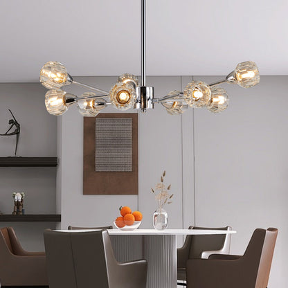 28" Modern Crystal Chandelier -Sophisticated Brilliance &amp; Contemporary Elegance