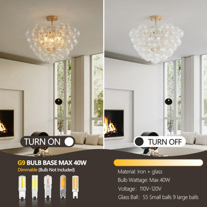 23.6-Inch Gold Ceiling Pendant Light (Non Adjustable Height, No Bulbs)