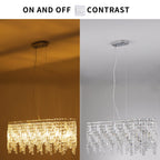 Silver Elegant Oval Crystal Chandelier -Modern Luxury &amp; Radiant Brilliance