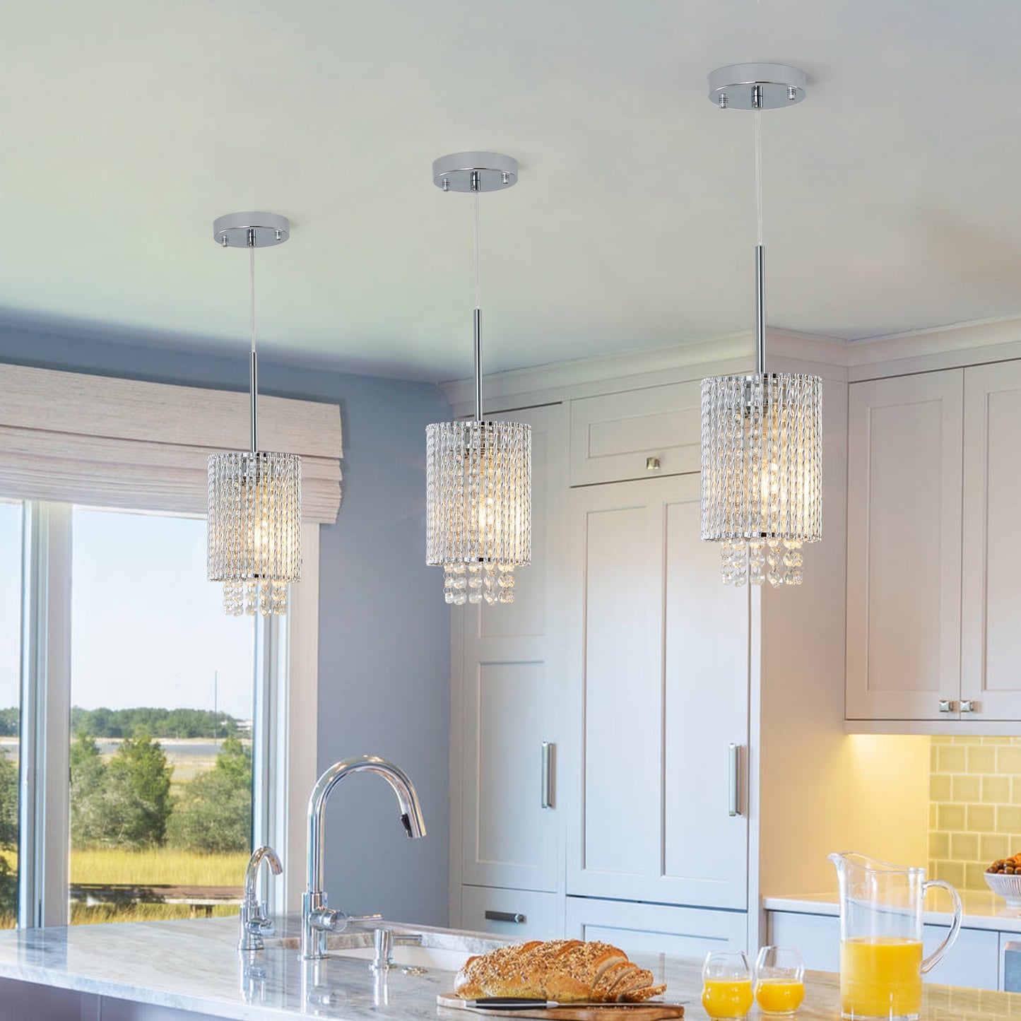 Luxury 3-Pack Crystal Pendant Lights