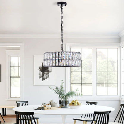 Modern Crystal Drum Chandelier – Timeless Elegance &amp; Radiant Glow