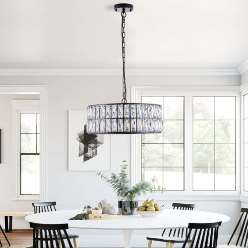 Modern Crystal Drum Chandelier – Timeless Elegance &amp; Radiant Glow