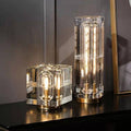 Minimalist Crystal Led Table Lamp // Tall Cuboid