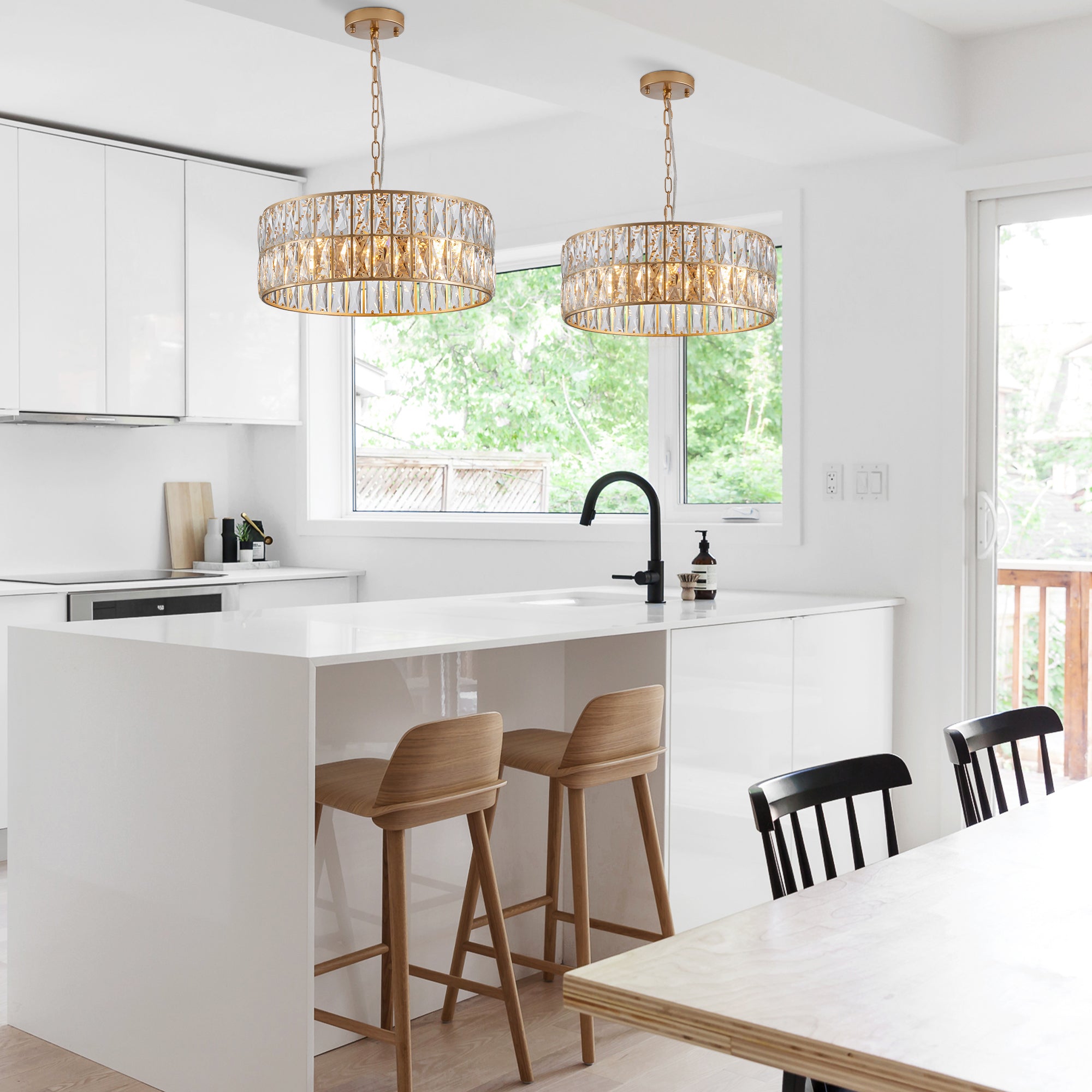 Modern Crystal Drum Chandelier – Timeless Elegance &amp; Radiant Glow