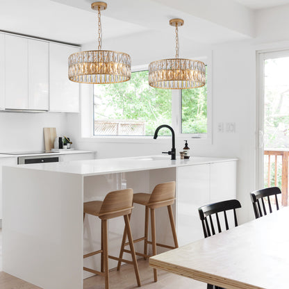 Modern Crystal Drum Chandelier – Timeless Elegance &amp; Radiant Glow