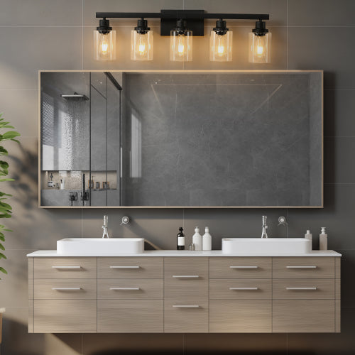 Modern Black  Bathroom Vanity Light Fixture (No Bulbs)