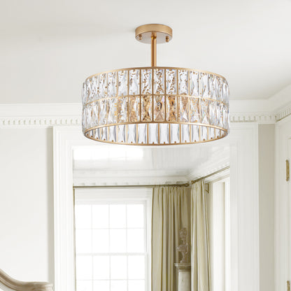 Modern Crystal Drum Chandelier – Timeless Elegance &amp; Radiant Glow