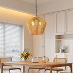 17" Boho Hemp Rope Pendant Light -Handcrafted Farmhouse Elegance