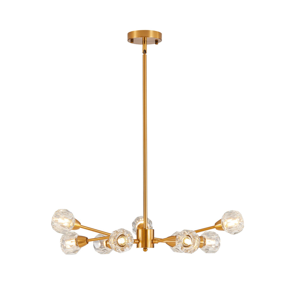 28" Modern Crystal Chandelier -Radiant Elegance &amp; Contemporary Charm