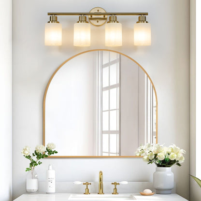 Modern Vanity Bathroom Mirror Light, Frosted White Glass  (Bulb Not Included)