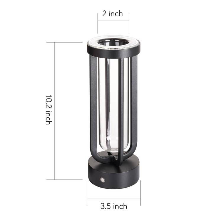 Rechargeable Floral Vase Table Lamp Dimmable Night Light
