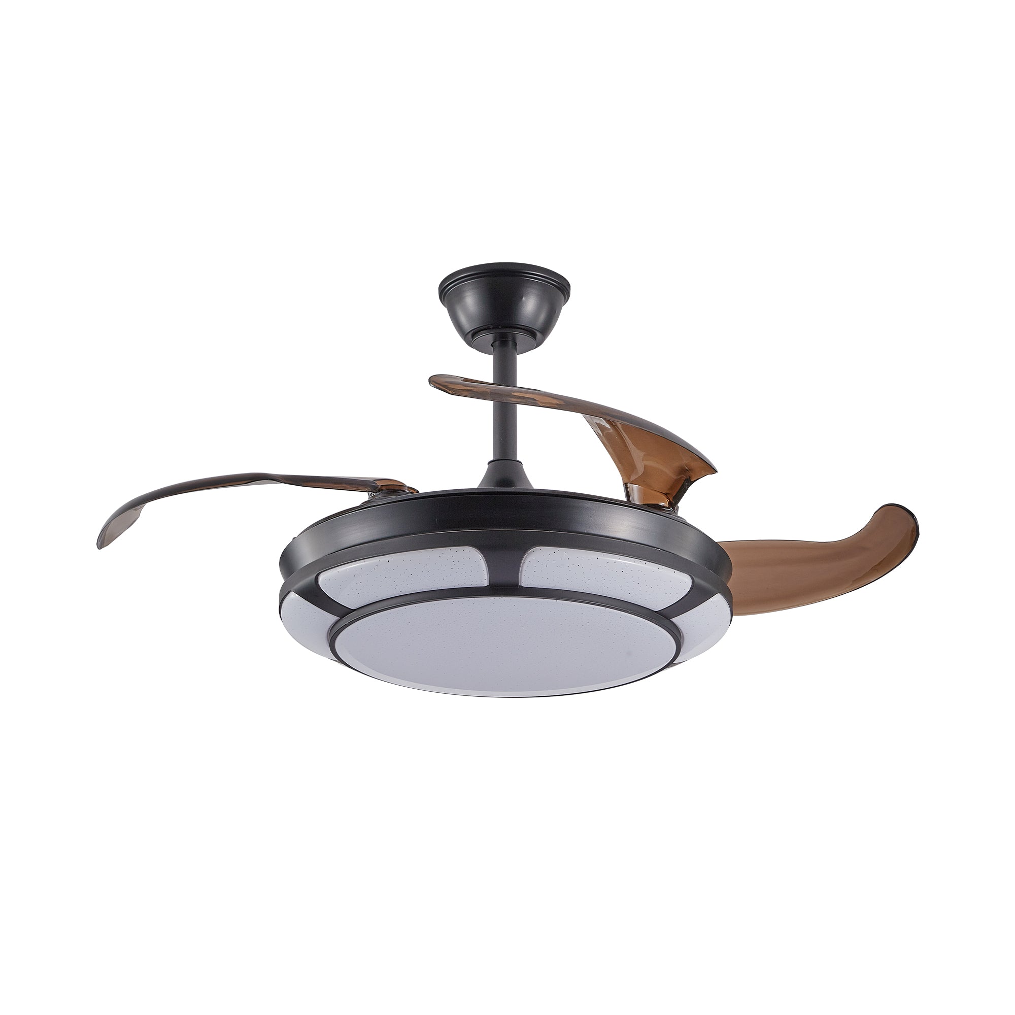 18" Retractable Ceiling Fan with LED Light – Smart, Silent &amp; Stylish