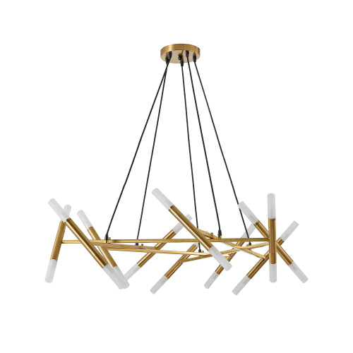 41" Black & Golden Modern Chandelier Light Fixture (Bulb Not Included)