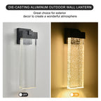 18" Modern Outdoor LED Wall Sconce -Elegant Bubble Crystal Lighting