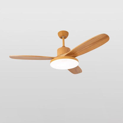 3 Wood Blade Ceiling Fan Lamp