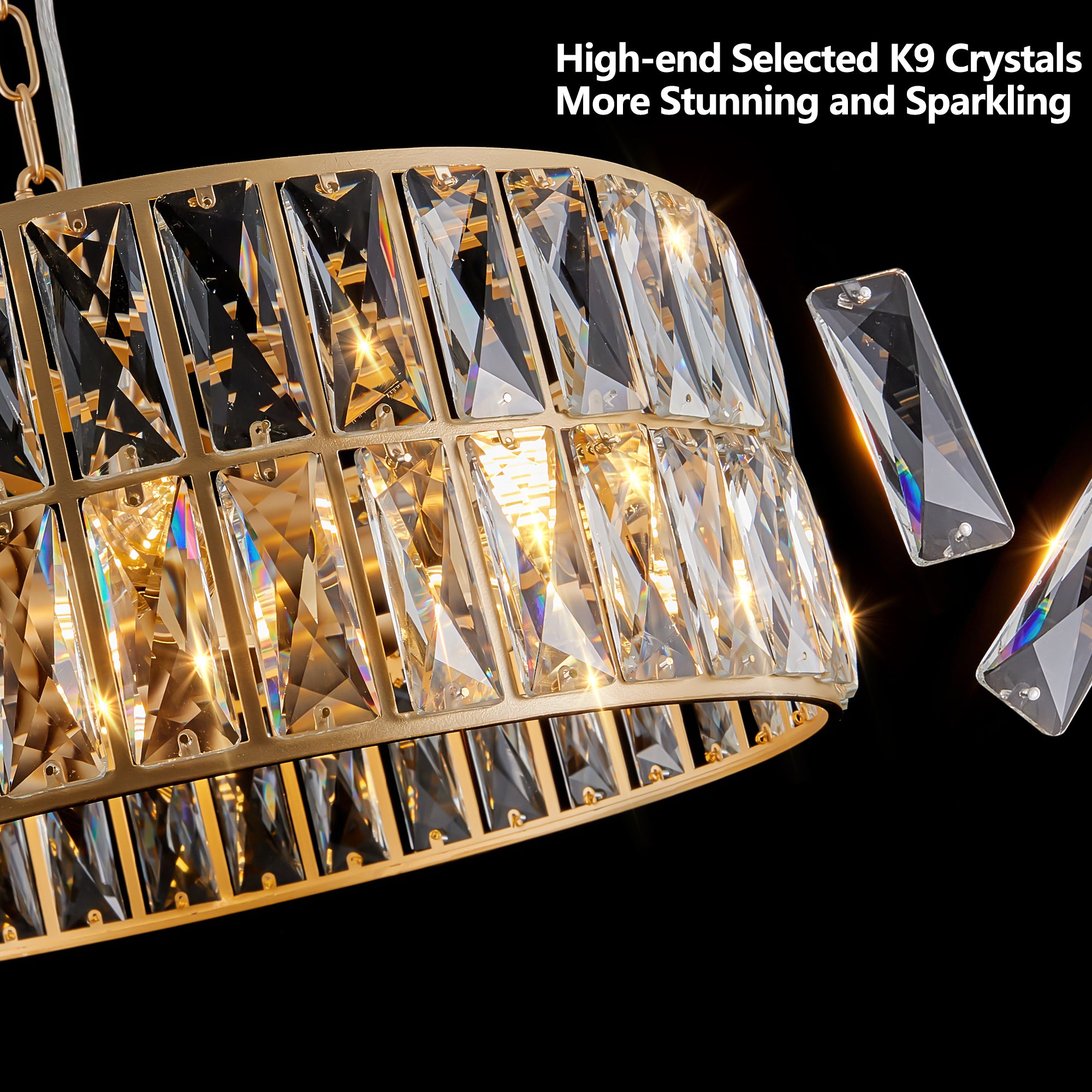 Modern Crystal Drum Chandelier – Timeless Elegance &amp; Radiant Glow