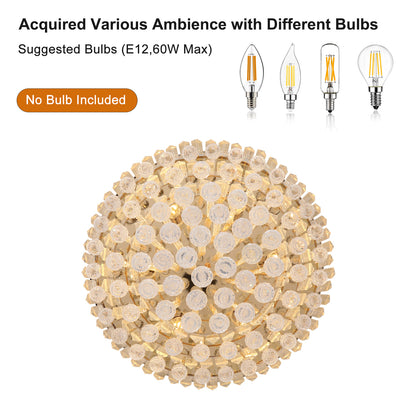 Gold Crystal Chandelier – Contemporary Luxury Ceiling Light Fixture