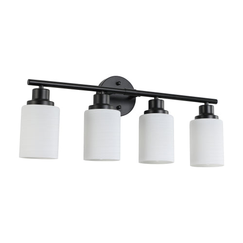Modern Vanity Bathroom Mirror Light, Frosted White Glass  (Bulb Not Included)