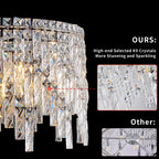 Luxurious Silver Crystal Chandelier -Timeless Elegance &amp; Modern Glamour