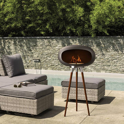 Outdoor&Indoor Tripod Floor Standing Fireplace