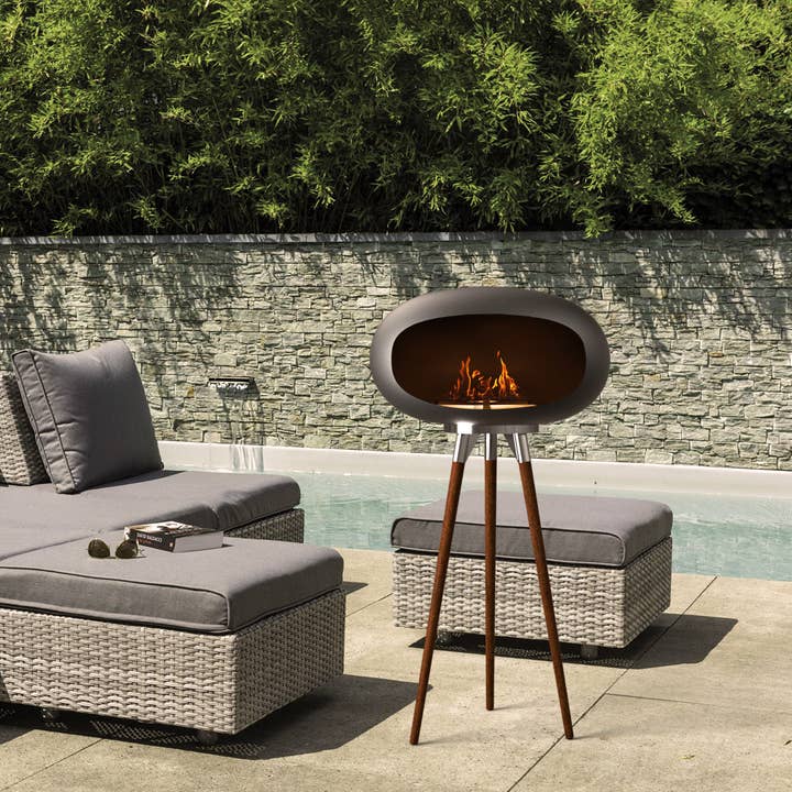 Outdoor&Indoor Tripod Floor Standing Fireplace