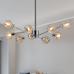 28" Modern Crystal Chandelier -Sophisticated Brilliance &amp; Contemporary Elegance