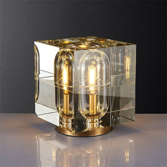 Crystal Led Desk Lamp, Cube Table Lamp