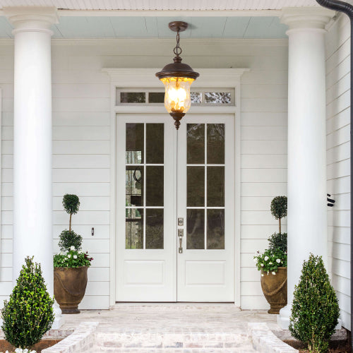 19"(H) Rustic Outdoor Hanging Lantern (One Piece & No Bulb)