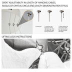 23.6-inch Fancy hanging ceiling lamps luxury modern pendant light crystal chandelier