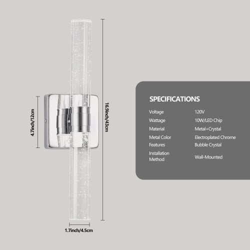 Contemporary Crystal Wall Light – Sleek Modern Elegance