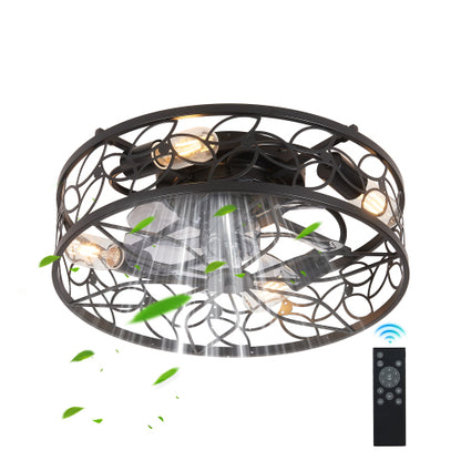 18-inch  Vintage Caged Ceiling Fan Light (Bulb Not Included)