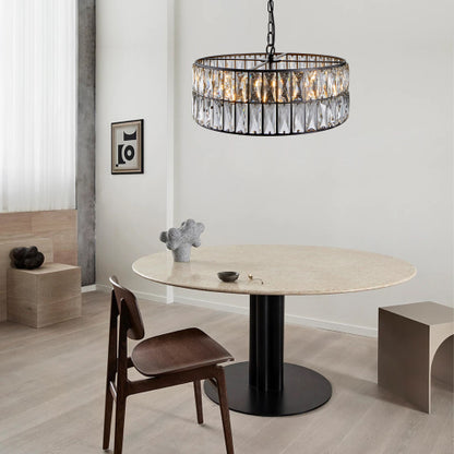Modern Crystal Drum Chandelier – Timeless Elegance &amp; Radiant Glow